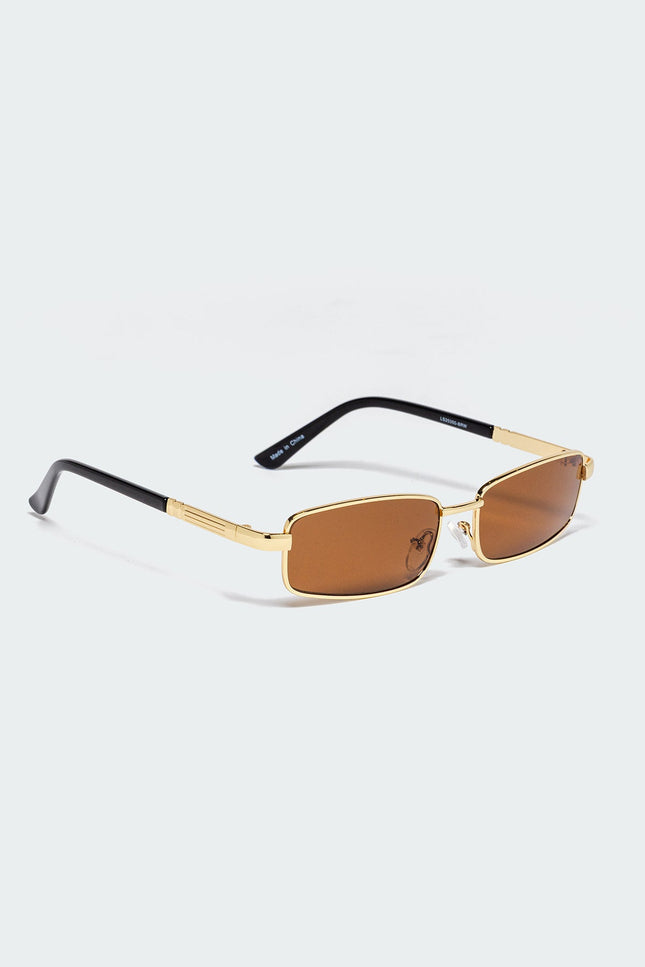 Galvin Rectangle Sunglasses - Gold