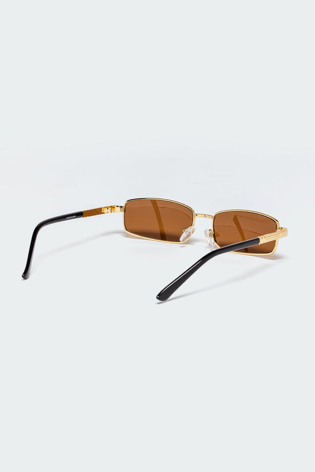 Galvin Rectangle Sunglasses - Gold
