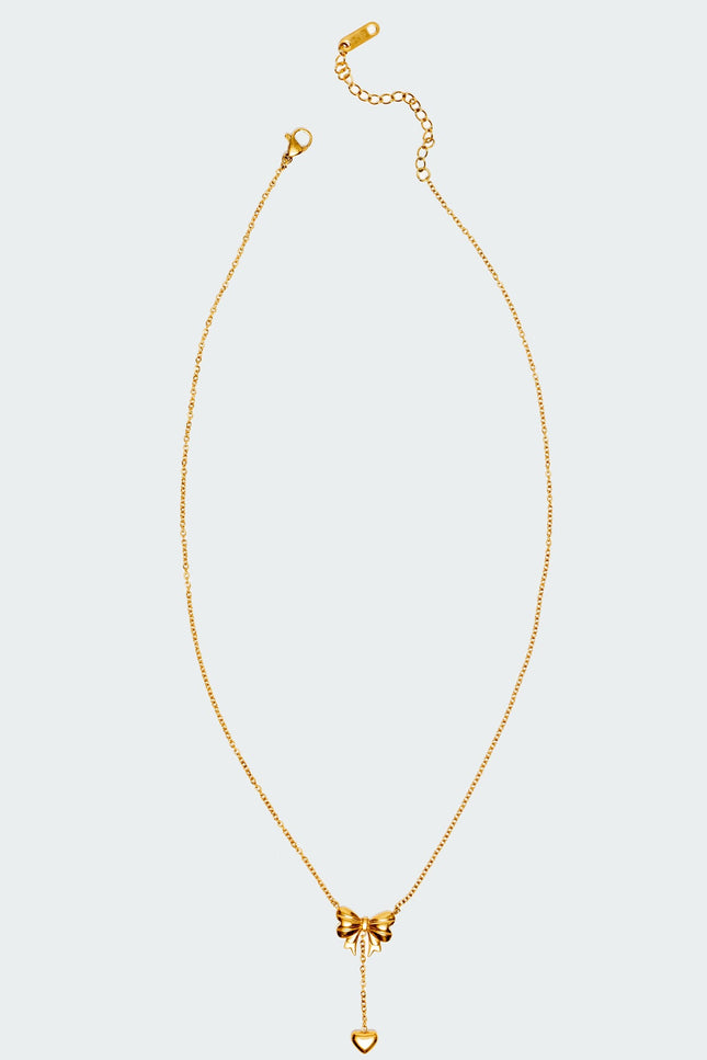 Bow & Heart Necklace