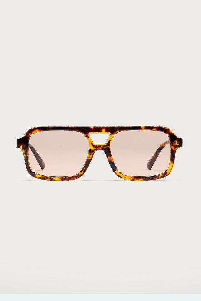 Gianni Square Sunglasses - Brown