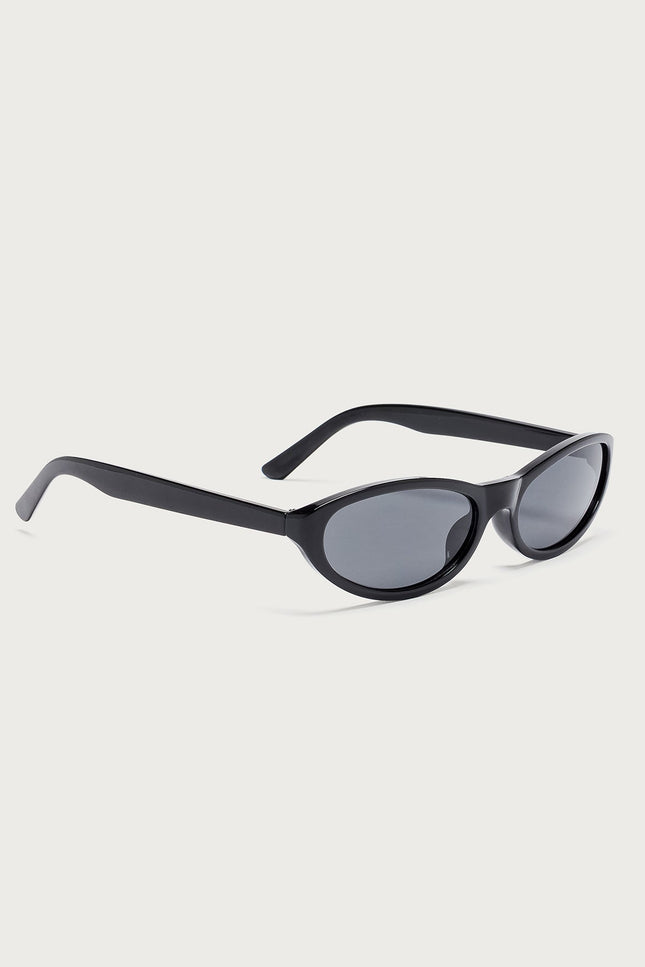 Alejandra Oval Sunglasses - Black