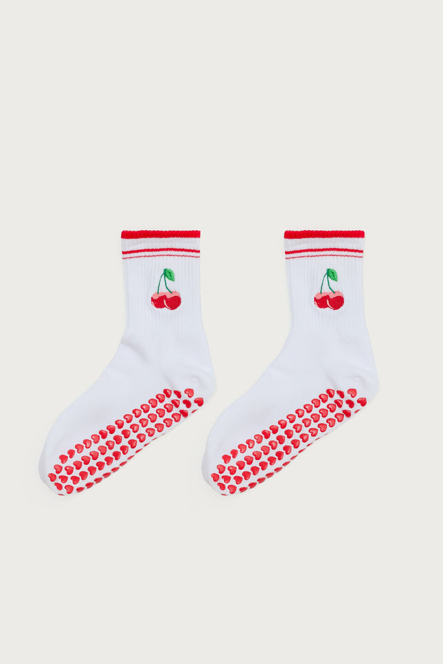 Pilates Cherry Socks