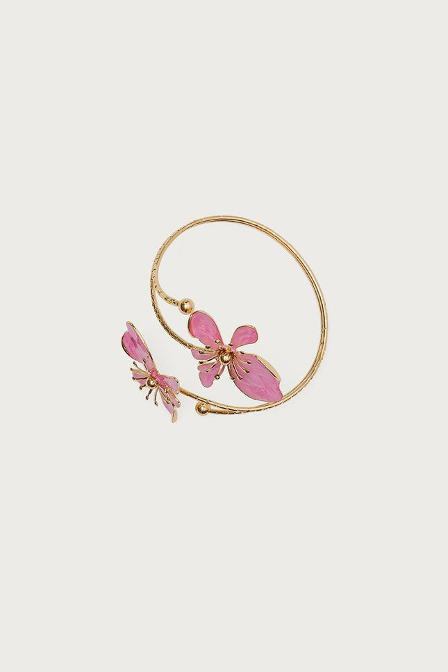 Blush Flower Arm Cuff - Gold