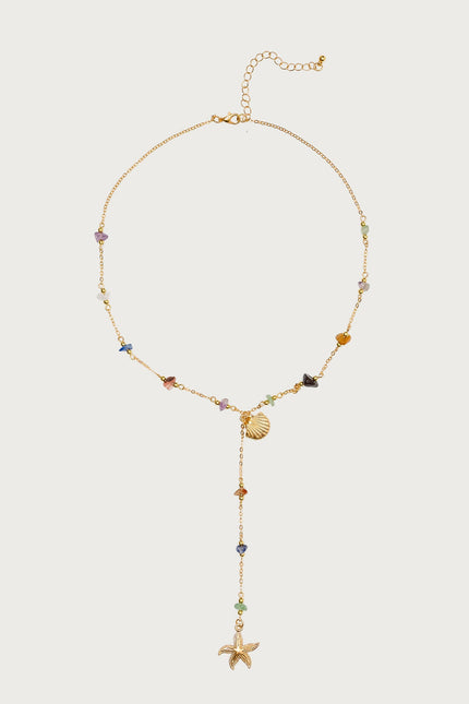 Beachy Charm Necklace - Gold