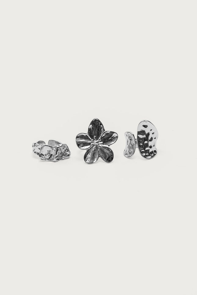 Statement Assorted Ring Pack - Silver