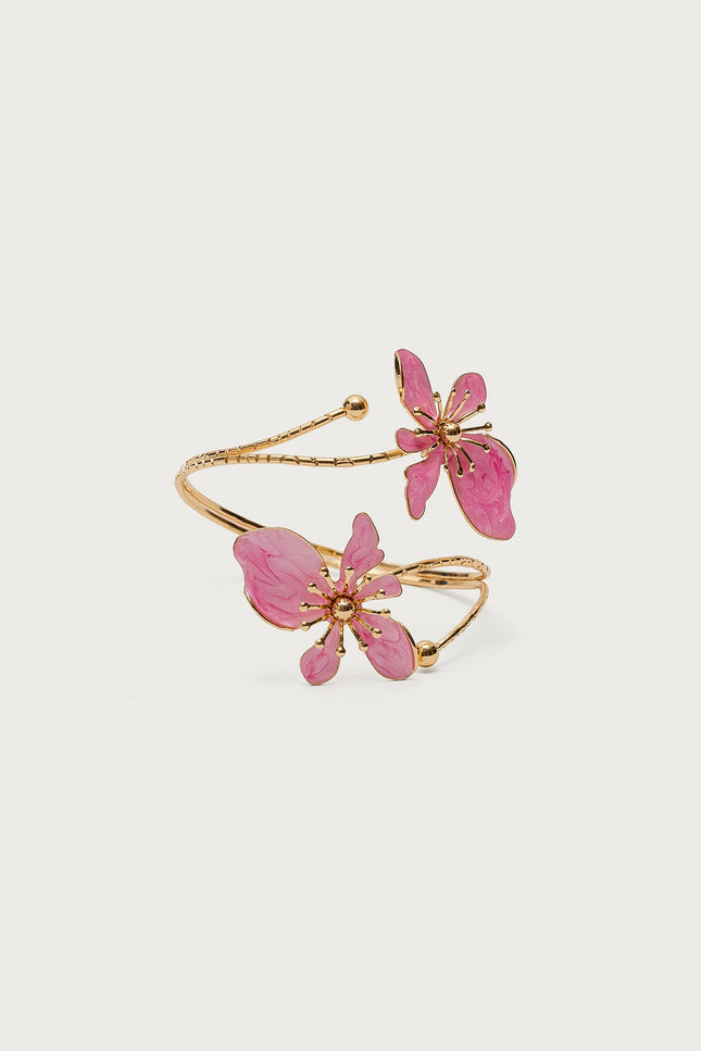 Blush Flower Arm Cuff - Gold