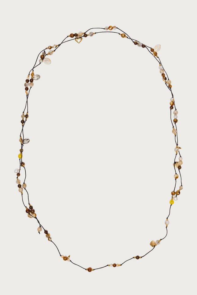 Mixed Bead Cord Belt