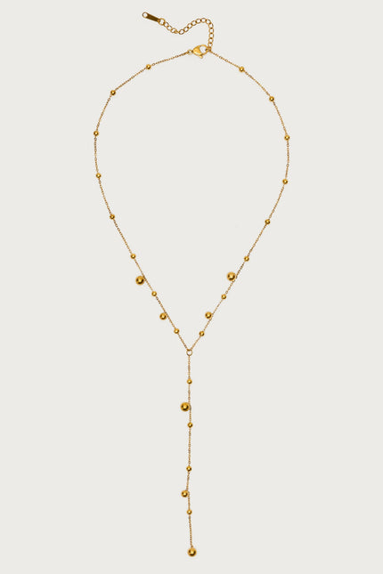 Cascading Bead Necklace - Gold