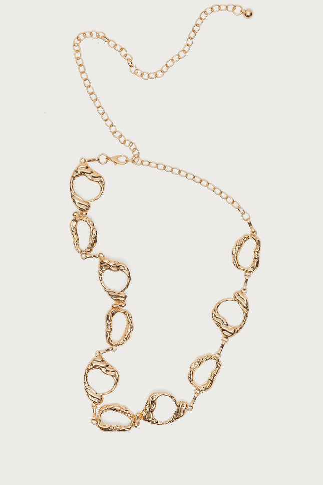 Abstract Chain Belt - Gold