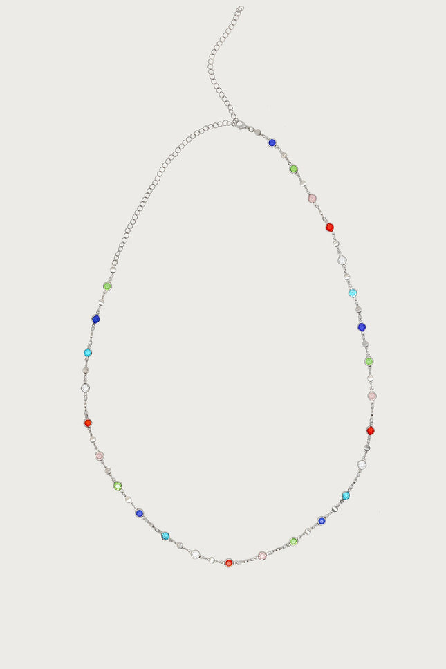 Gemstone Belly Chain - Silver