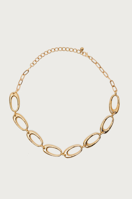 Oval Chain Necklace - Gold