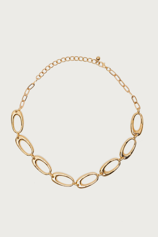 Oval Chain Necklace - Gold