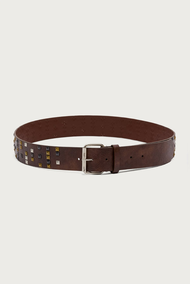 Get Studded Belt - Brown