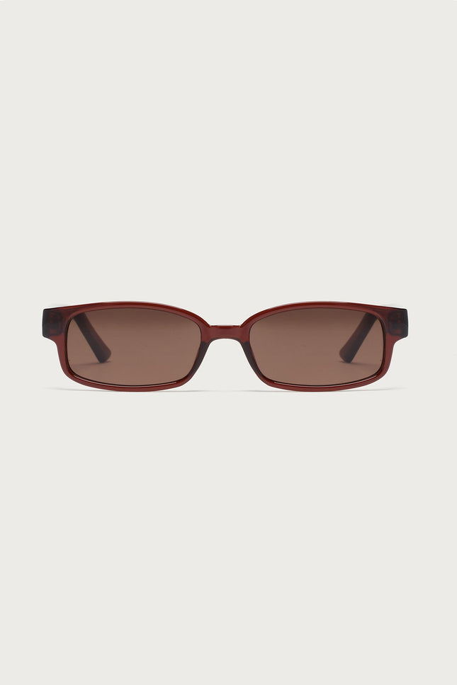 Keeley Rectangle Sunglasses - Brown