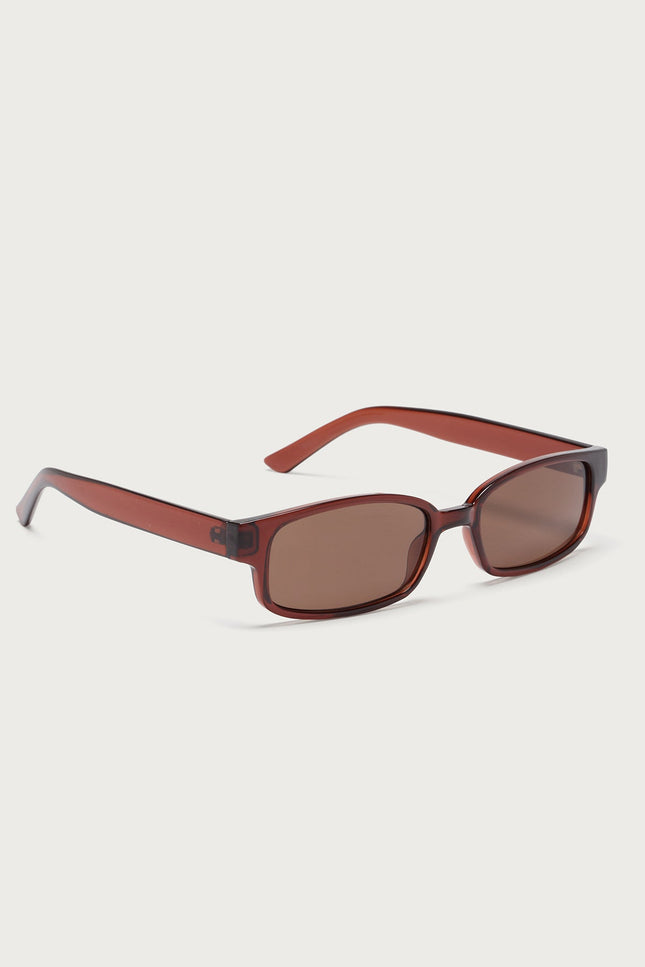 Keeley Rectangle Sunglasses - Brown