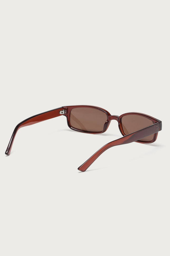 Keeley Rectangle Sunglasses - Brown