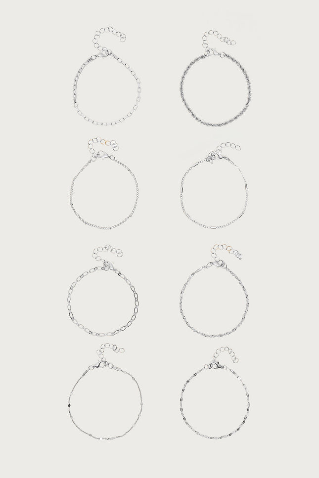 Chain Bracelet Pack - Silver