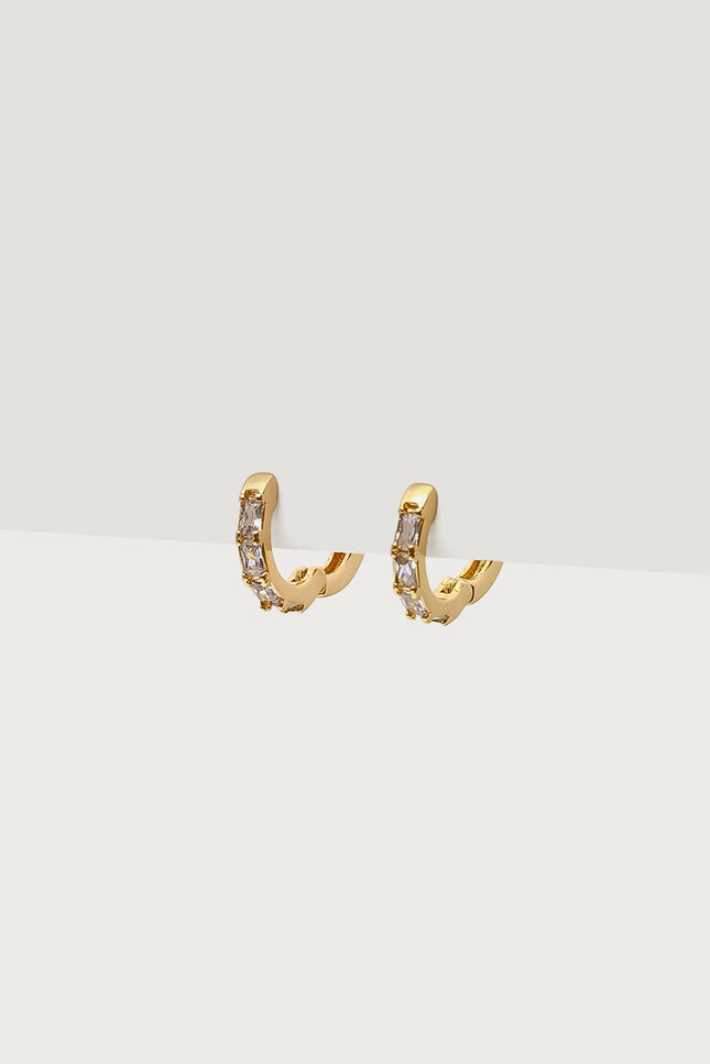 Rhinestone Huggy Hoop Earrings