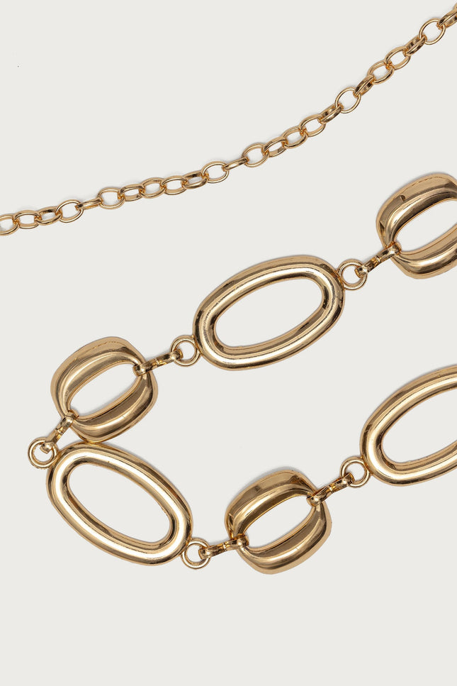 Oval Chain Belt - Gold