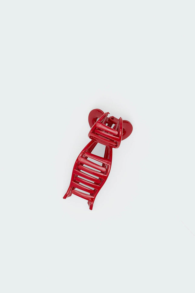 Bow Hair Clip - Red