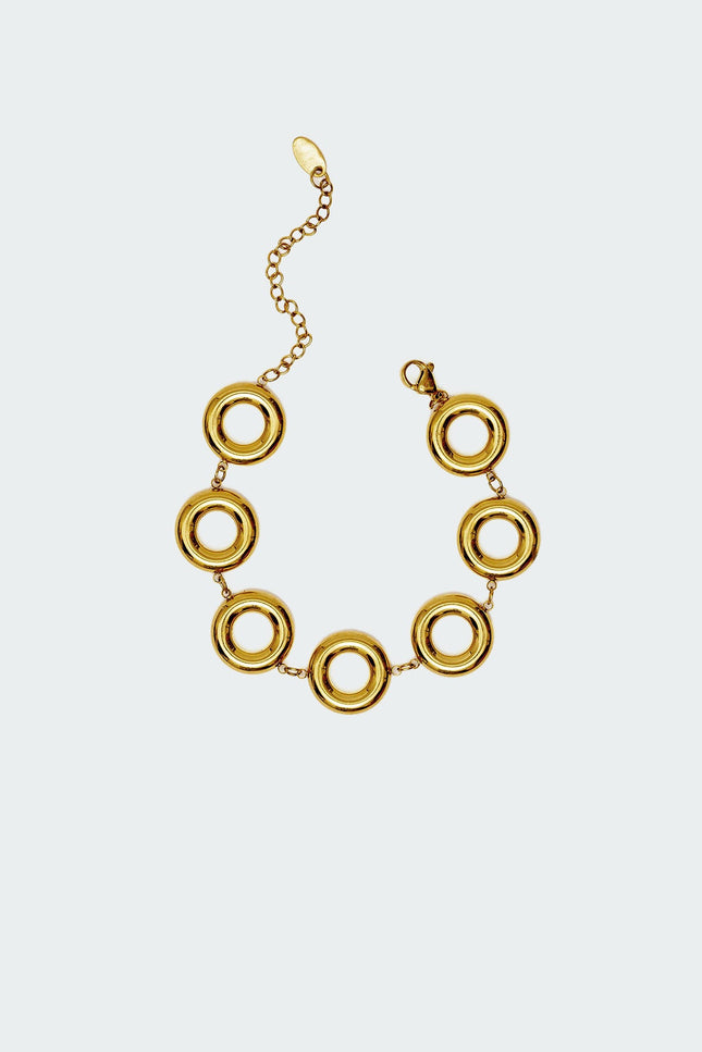 Connected Circle Bracelet - Gold