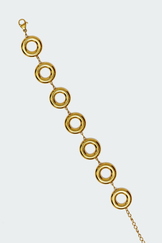 Connected Circle Bracelet - Gold
