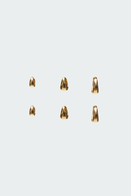Chunky Hoop Earring Set - Gold