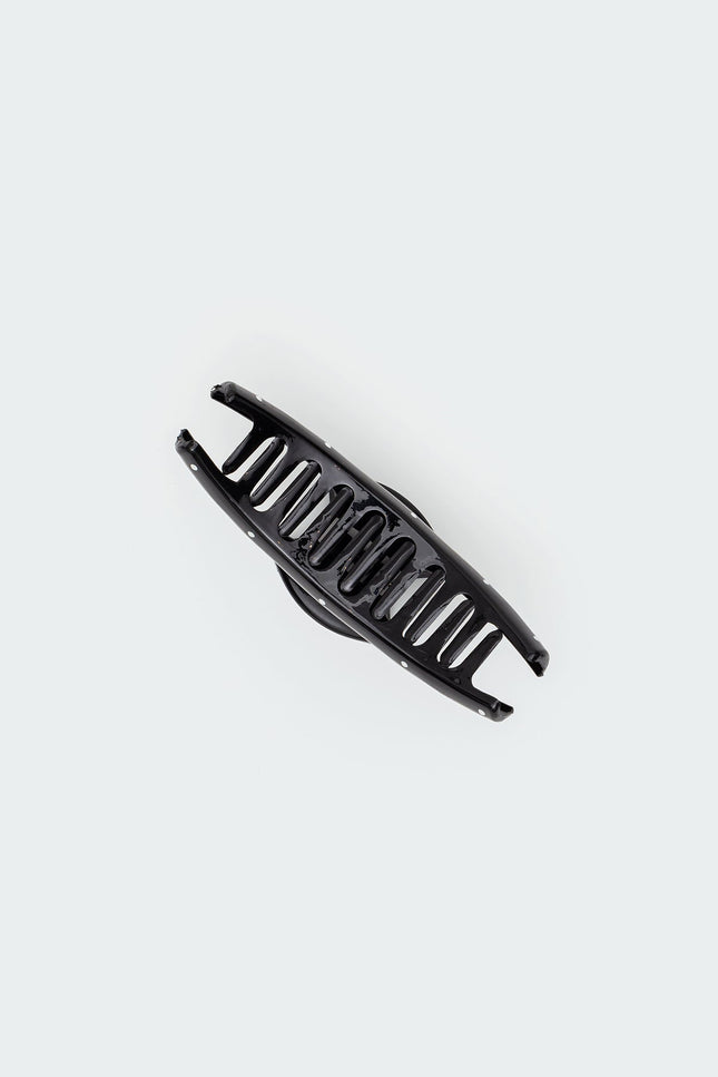 Polka Dot Hair Clip - Black