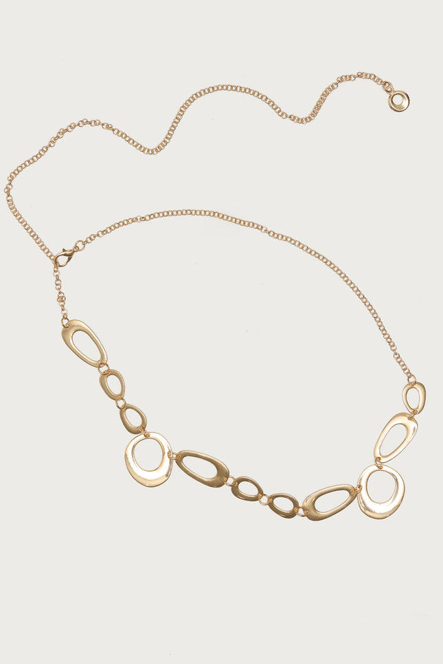 City Nights Oval Chain Belt - Gold