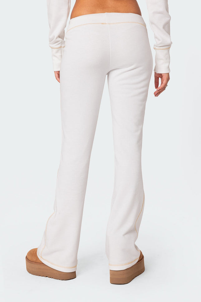 Alexia Low Rise Sweatpants - White