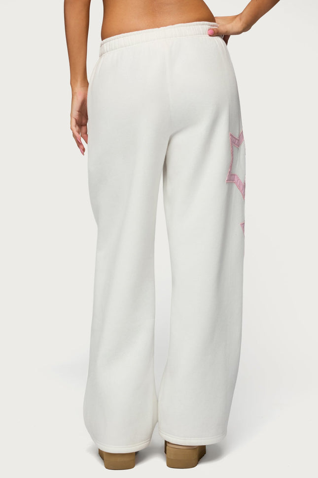 Starly Straight Leg Sweatpants - White