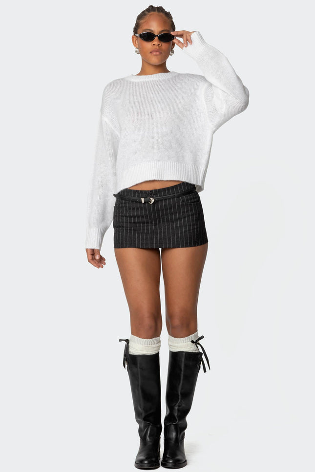 Kyrah Oversized Knit Sweater - White