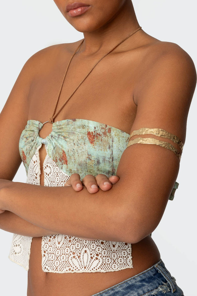 Wavy Arm Cuff - Gold