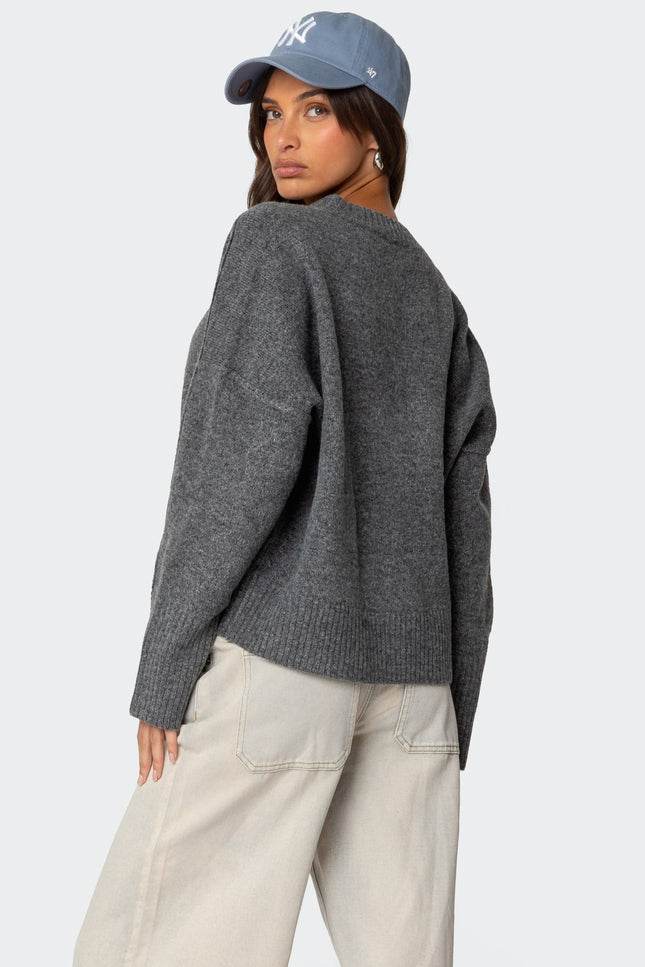 Shirley Oversized Sweater - Dark Gray