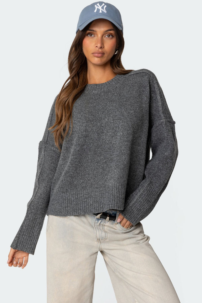 Shirley Oversized Sweater - Dark Gray