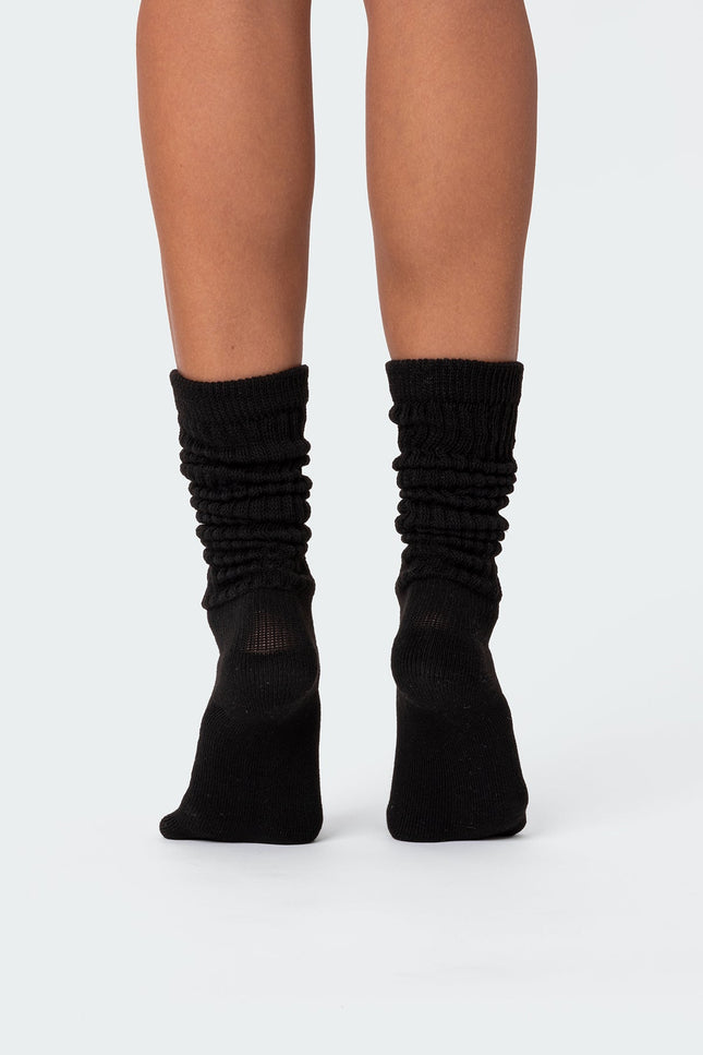 Slouchy Scrunch Socks - Black