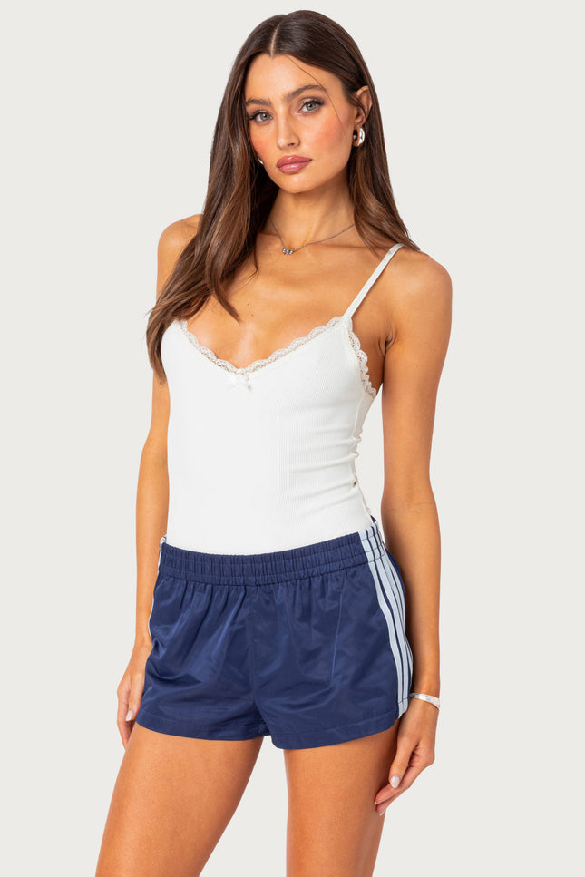 Gloria Ribbed Bodysuit - White