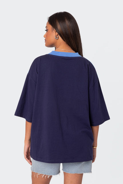 76 Oversized T-Shirt - Navy