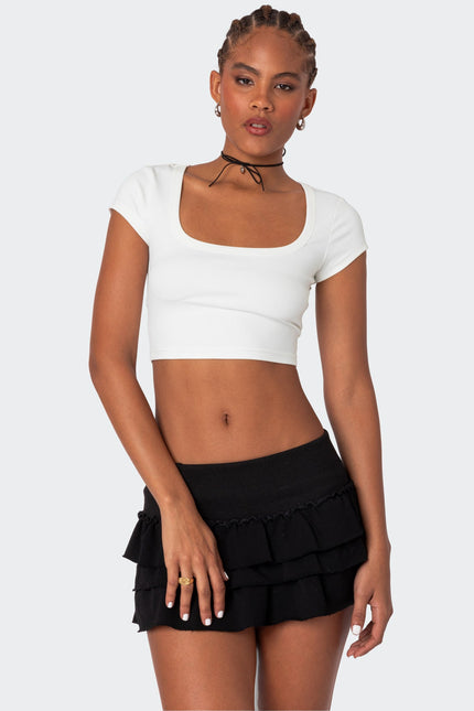 Ricki Cropped T Shirt - White