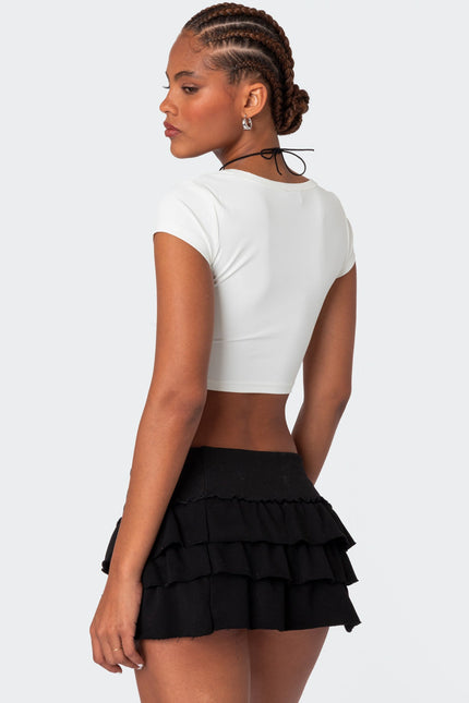 Ricki Cropped T Shirt - White