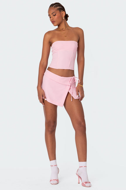 Selena Lace Up Corset - Pink