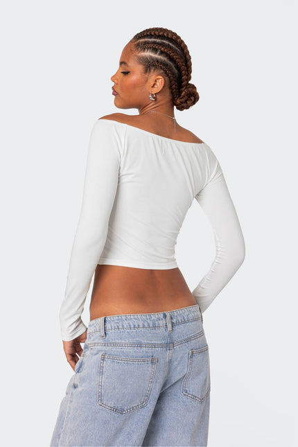 Tahlia Off Shoulder Top - White