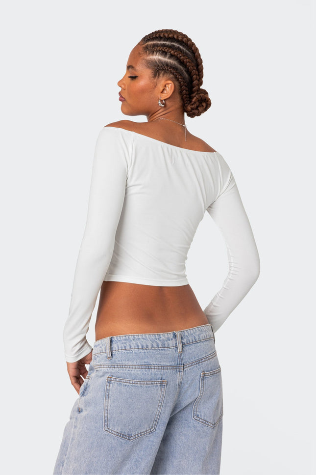 Tahlia Off Shoulder Top - White