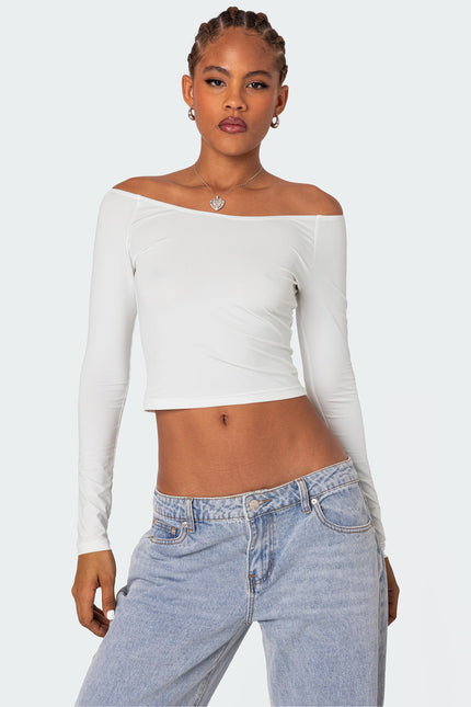 Tahlia Off Shoulder Top - White