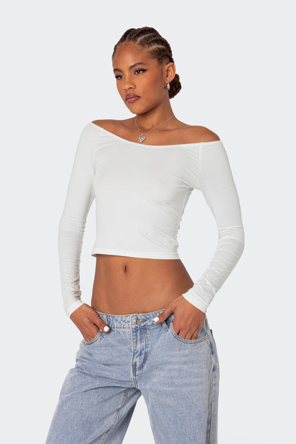 Tahlia Off Shoulder Top - White