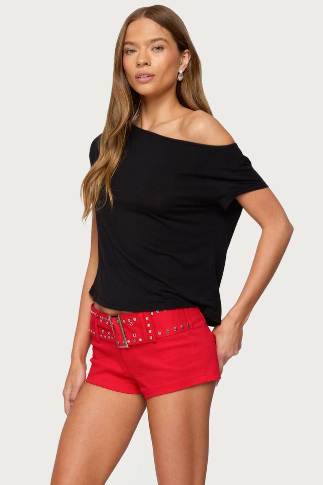 Anabella Off Shoulder Top - Black