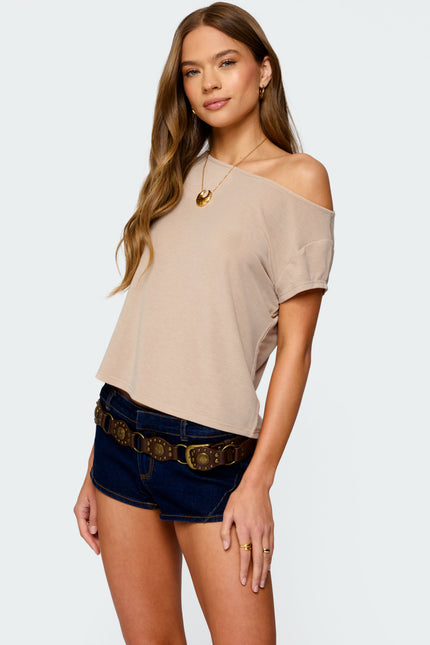 Anabella Off Shoulder Top - Beige