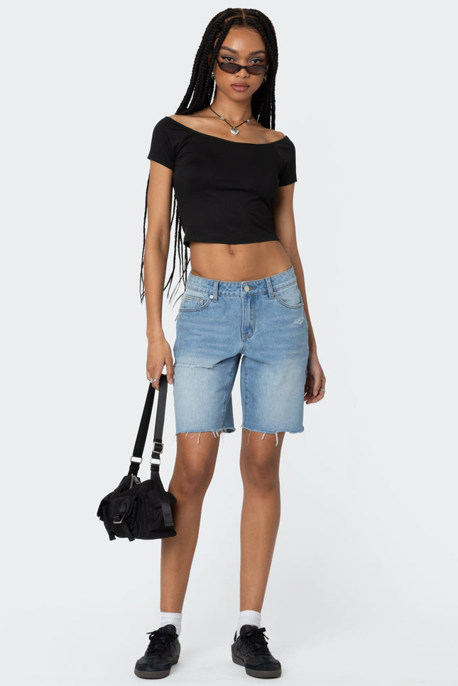 Alexandera Boat Neck Top - Black