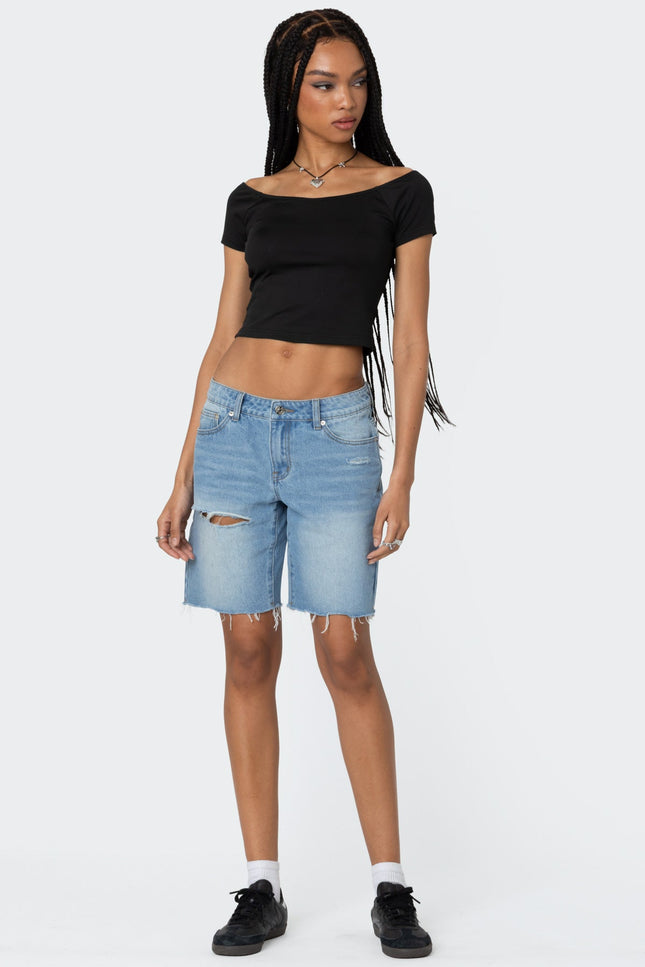 Alexandera Boat Neck Top - Black