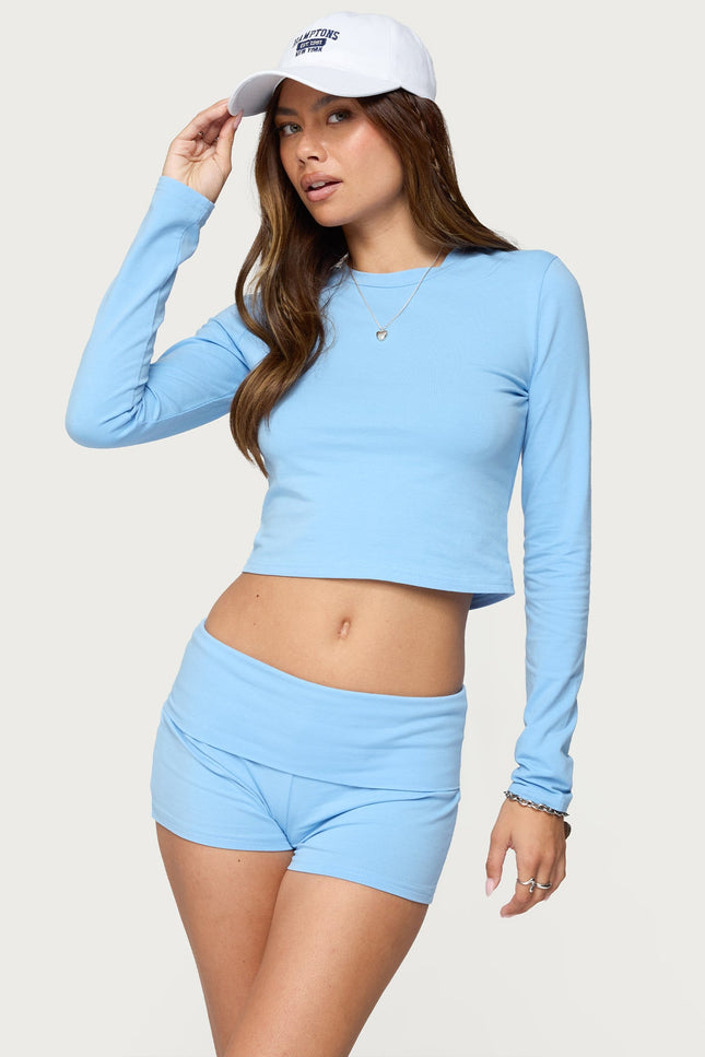 Meg Long Sleeve Top - Blue